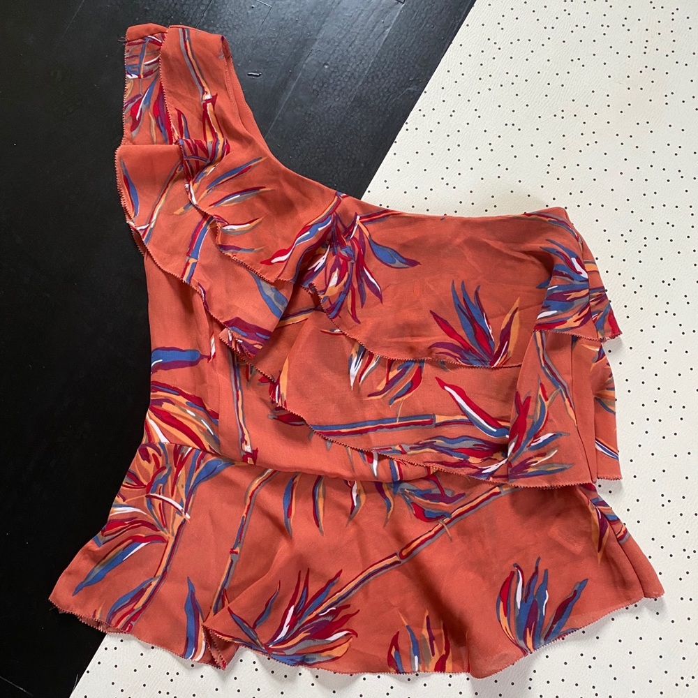 Off the shoulder silk tank top